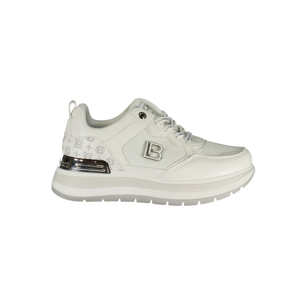 Laura Biagiotti White Polyester Athletic Sneakers | Regal Royce