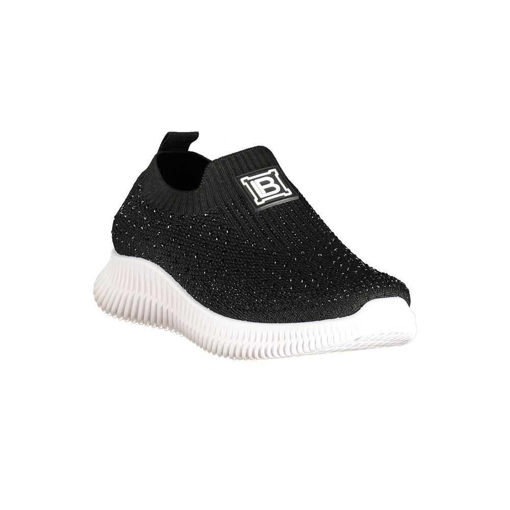 Laura Biagiotti Black Polyester Athletic Sneakers | Regal Royce