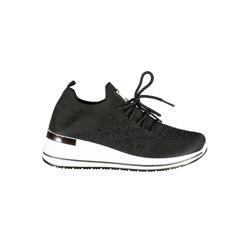 Laura Biagiotti Black Polyester Athletic Sneakers | Regal Royce