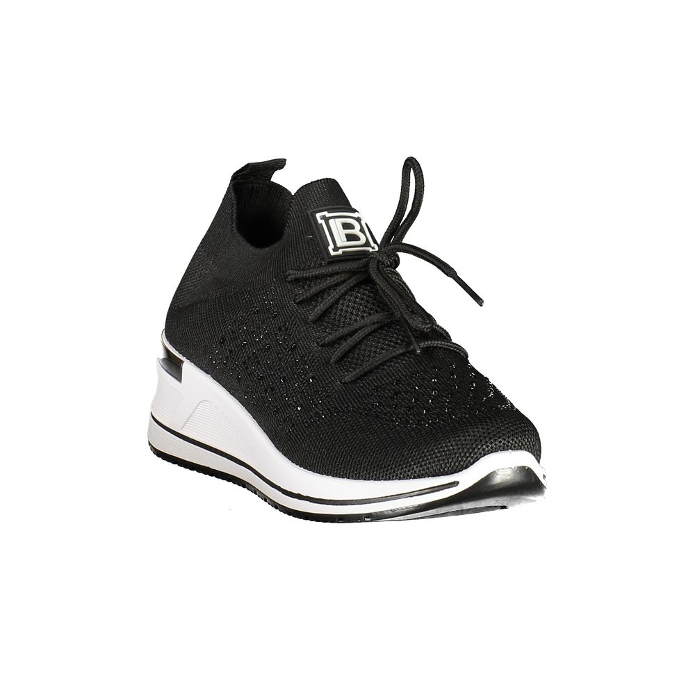 Laura Biagiotti Black Polyester Athletic Sneakers | Regal Royce