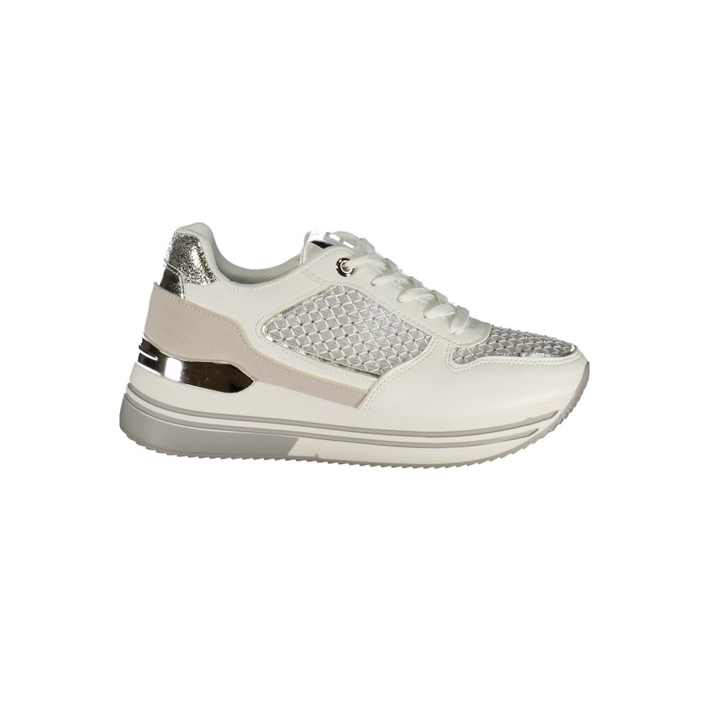 Laura Biagiotti White Polyester Athletic Sneakers | Regal Royce