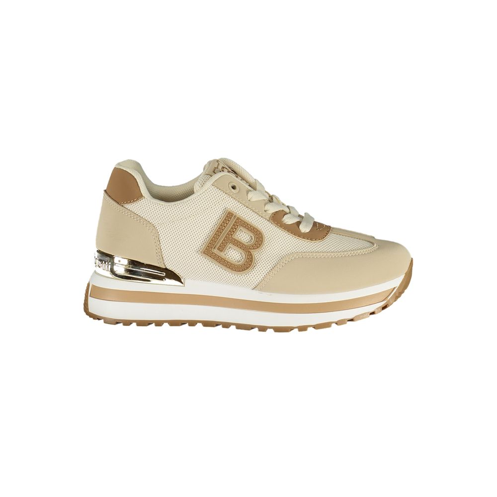 Laura Biagiotti Beige Polyurethane Women Sneaker | Regal Royce