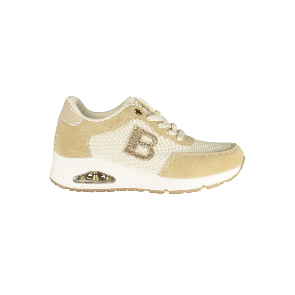 Laura Biagiotti Beige Polyurethane Women Sneaker | Regal Royce