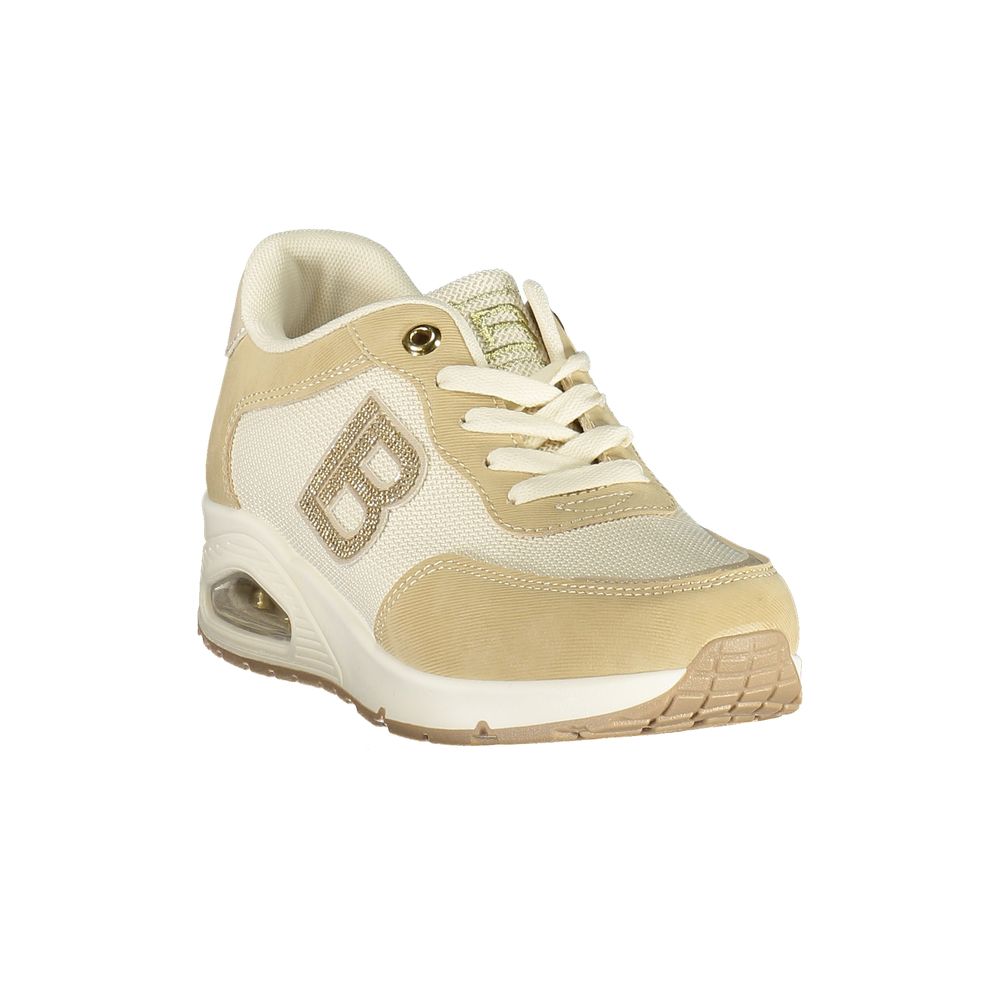 Laura Biagiotti Beige Polyurethane Women Sneaker | Regal Royce