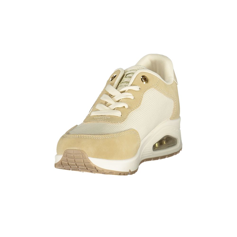 Laura Biagiotti Beige Polyurethane Women Sneaker | Regal Royce