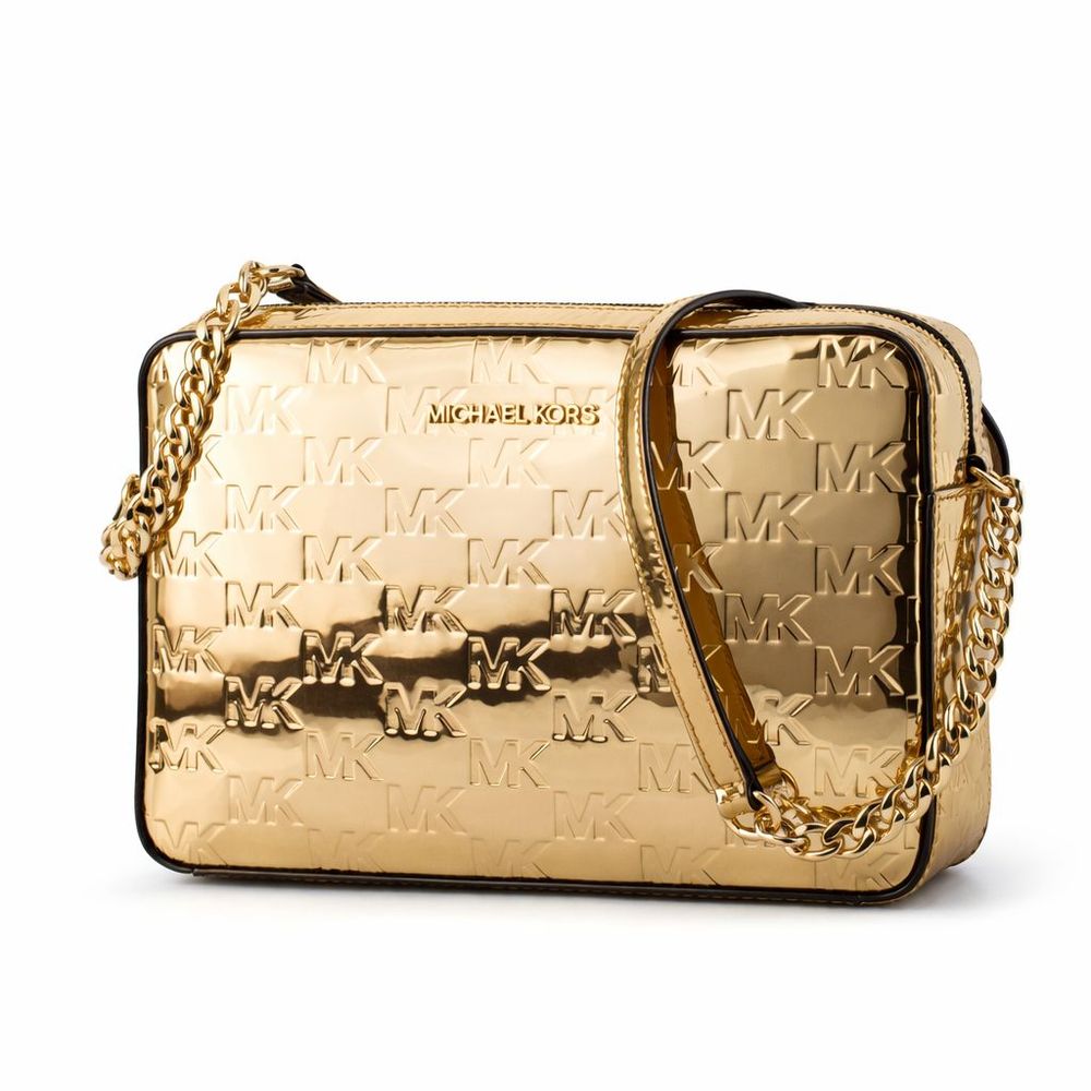 Michael Kors Gold Canvas Shoulder Bag | Regal Royce