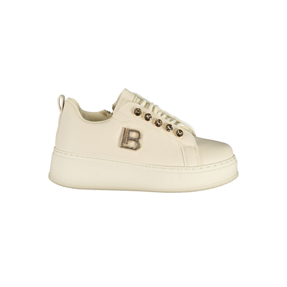 Laura Biagiotti Bianco Polyurethane Women Sneaker | Regal Royce