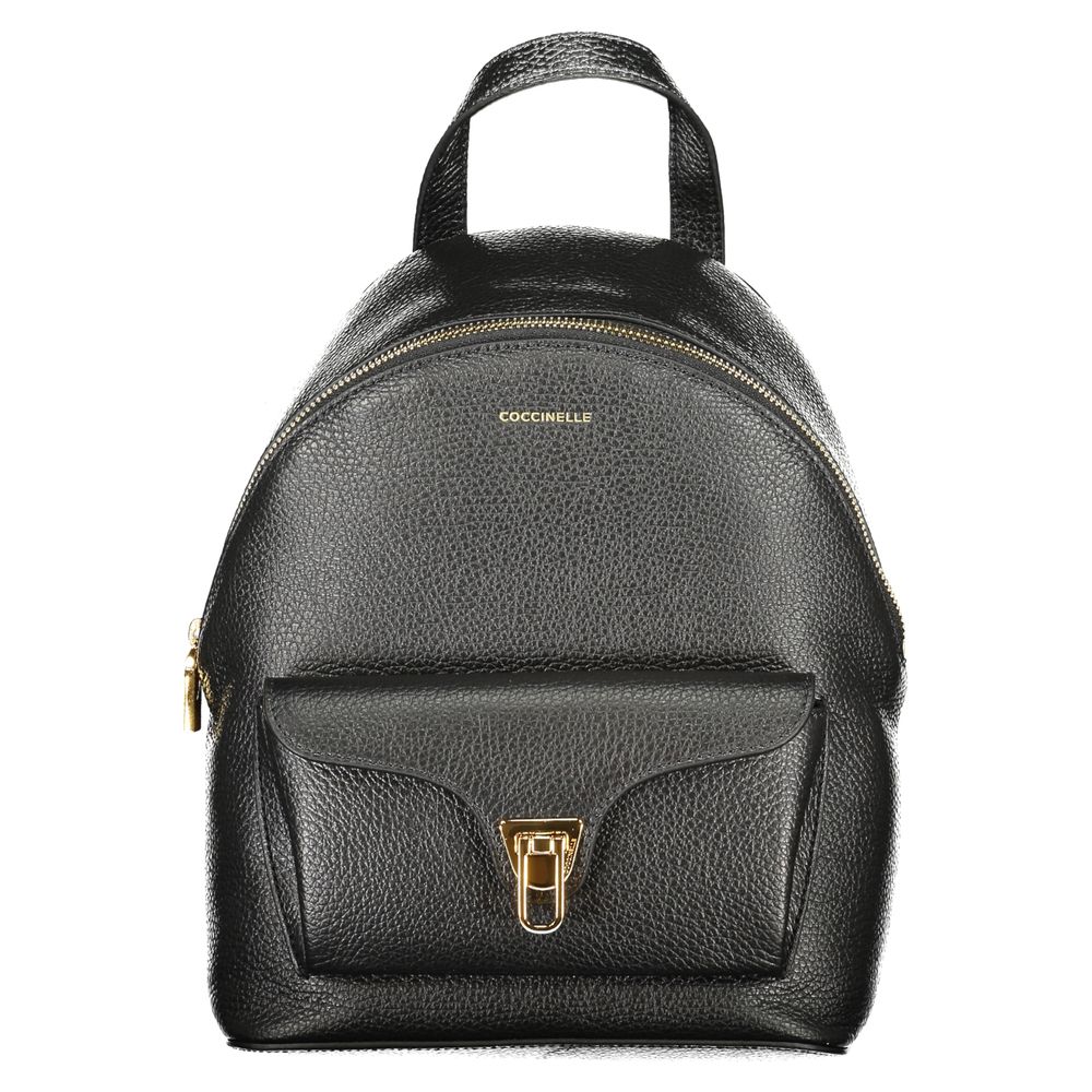 Coccinelle Black Leather Women Backpack | Regal Royce