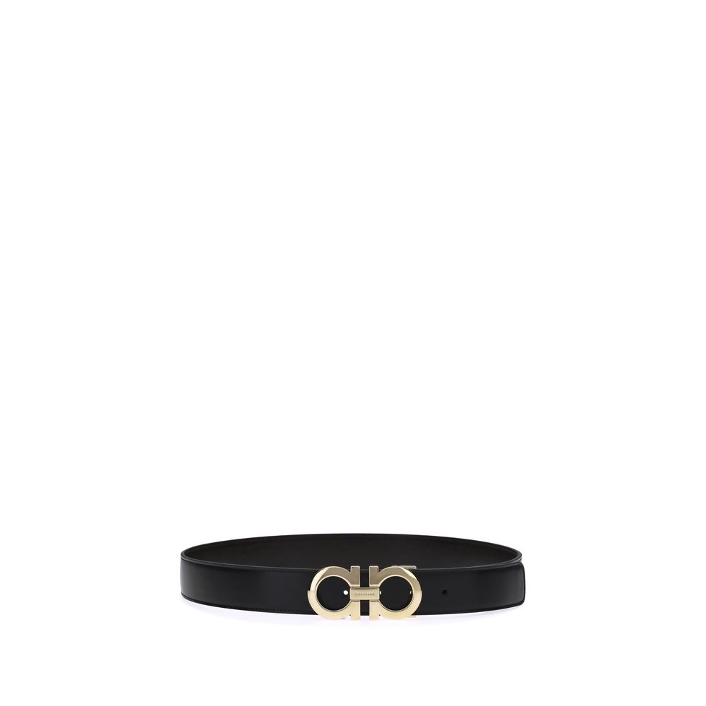 Ferragamo Black Calf Leather Bos Taurus Regular Belt | Regal Royce