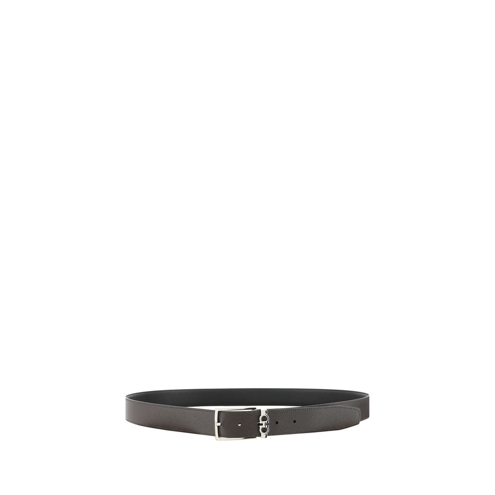 Ferragamo Black Calf Leather Bos Taurus Regular Belt | Regal Royce