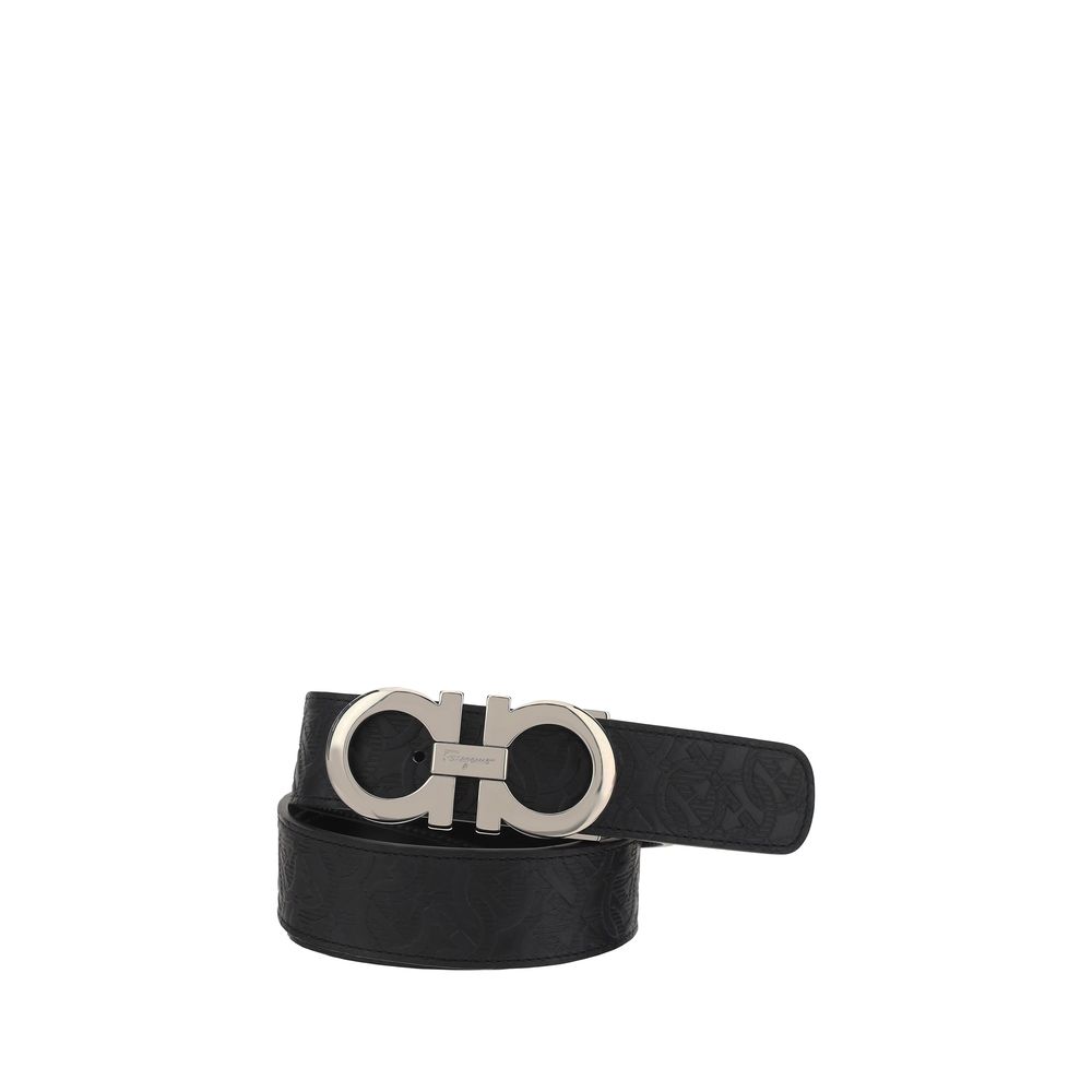 Ferragamo Black Calf Leather Bos Taurus Belt | Regal Royce