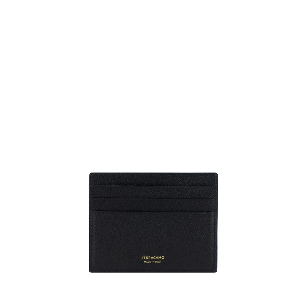 Ferragamo Black Calf Leather Bos Taurus Wallet | Regal Royce