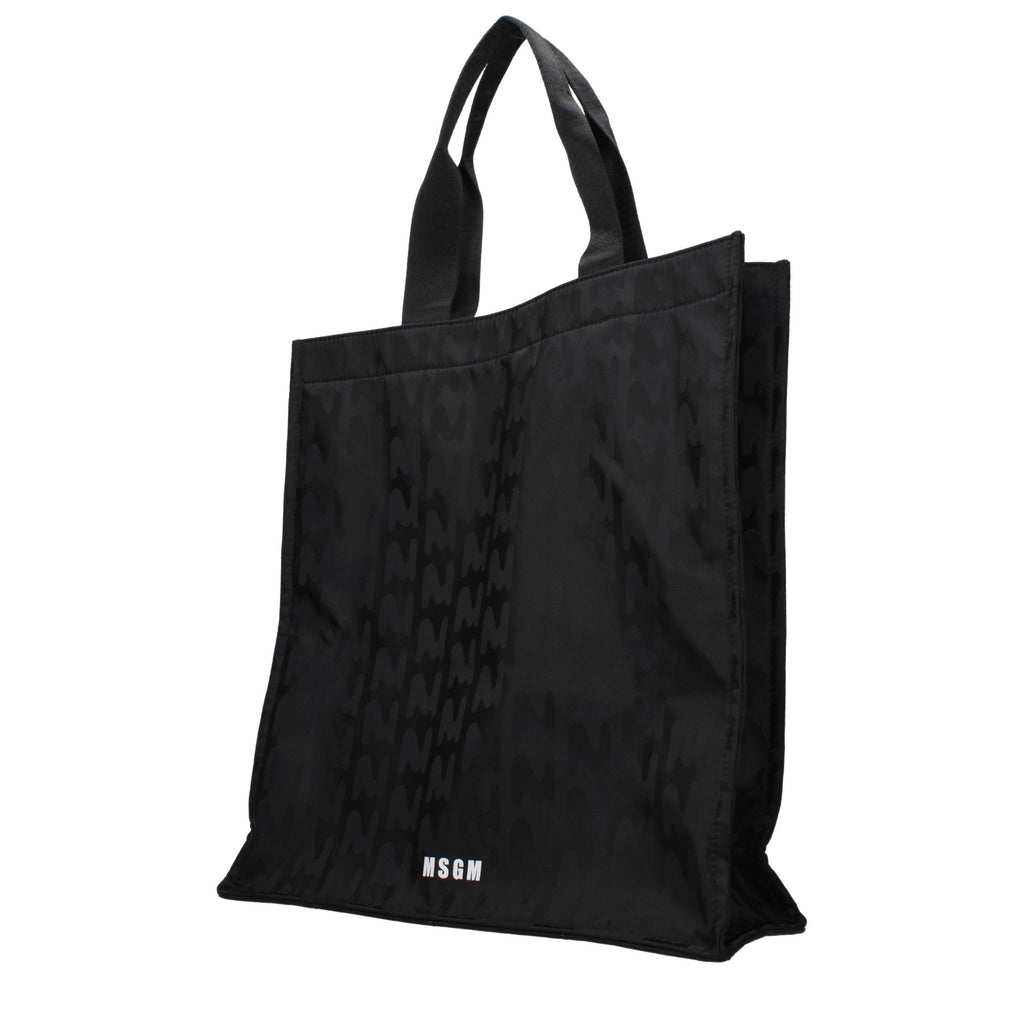 MSGM Black Fabric Handbag