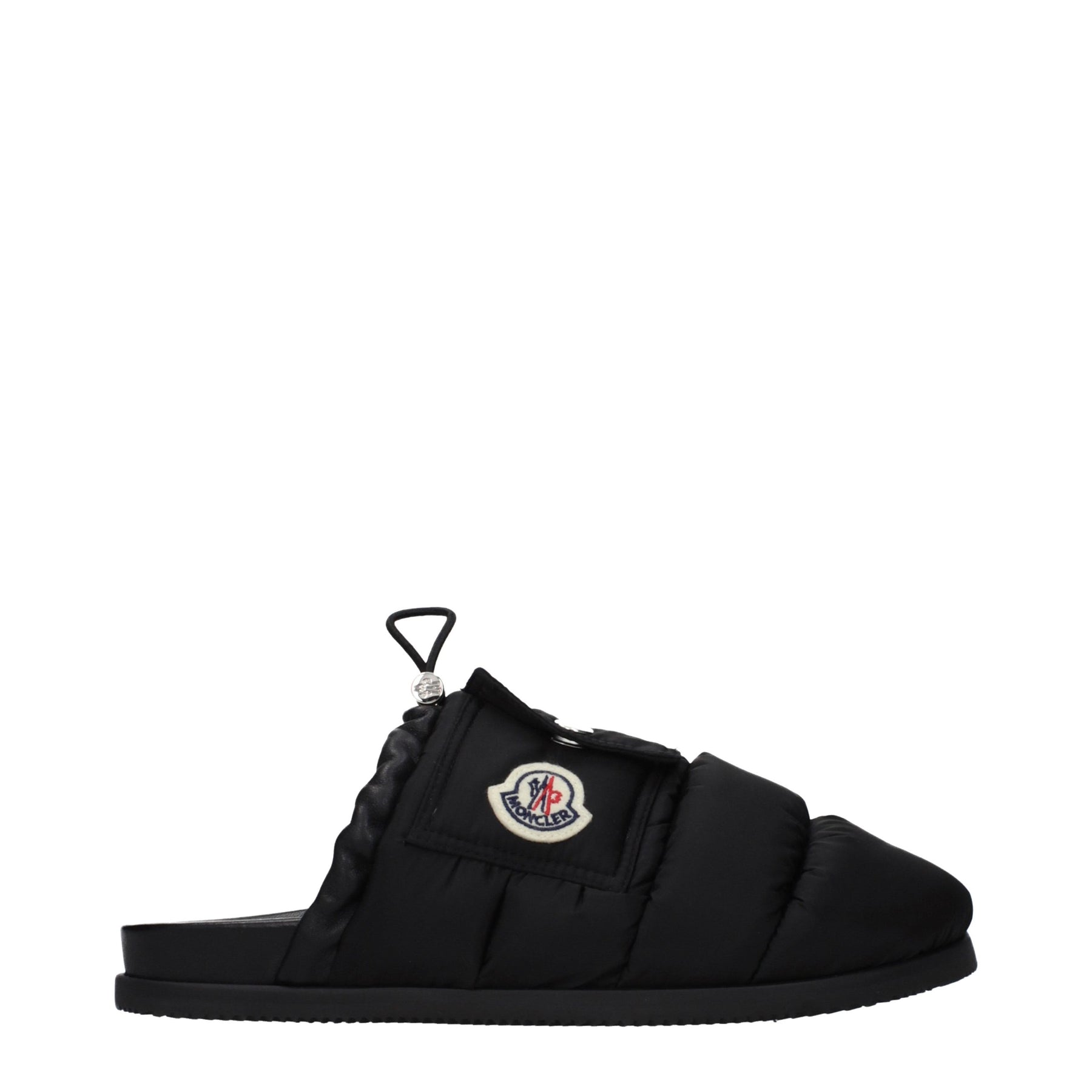 Moncler Black Fabric Slippers | Regal Royce