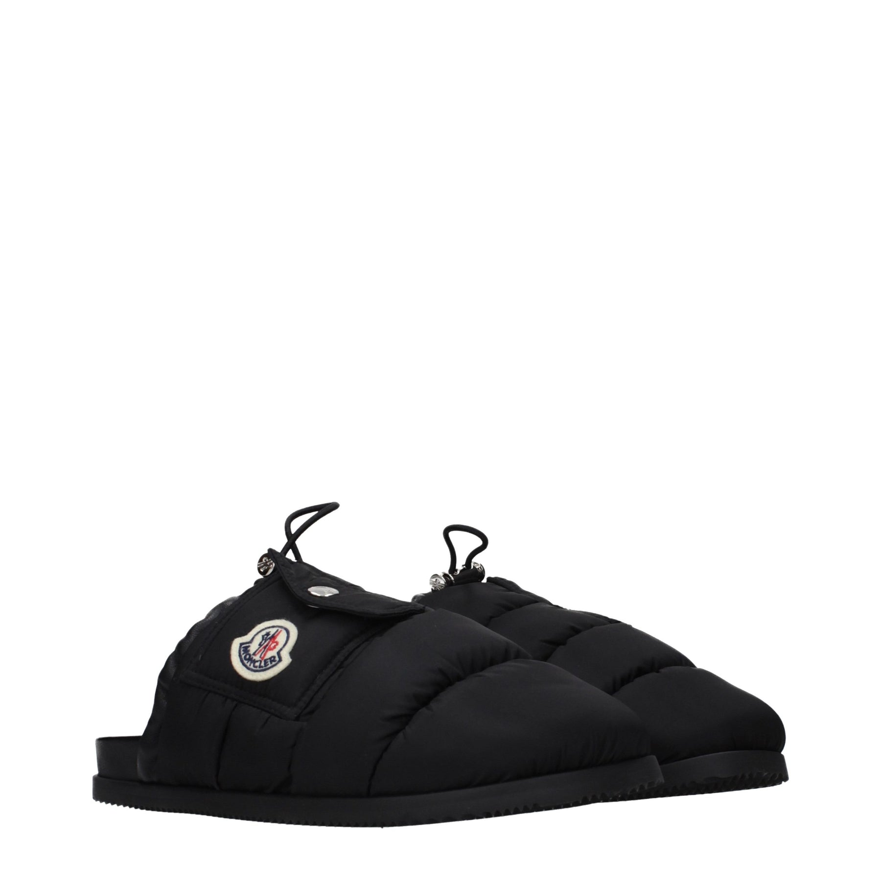 Moncler Black Fabric Slippers | Regal Royce