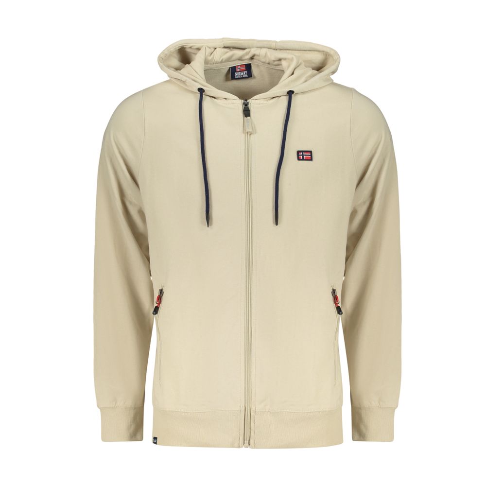 Norway 1963 Beige Cotton Men's Hooded Sweatshirt | Regal Royce