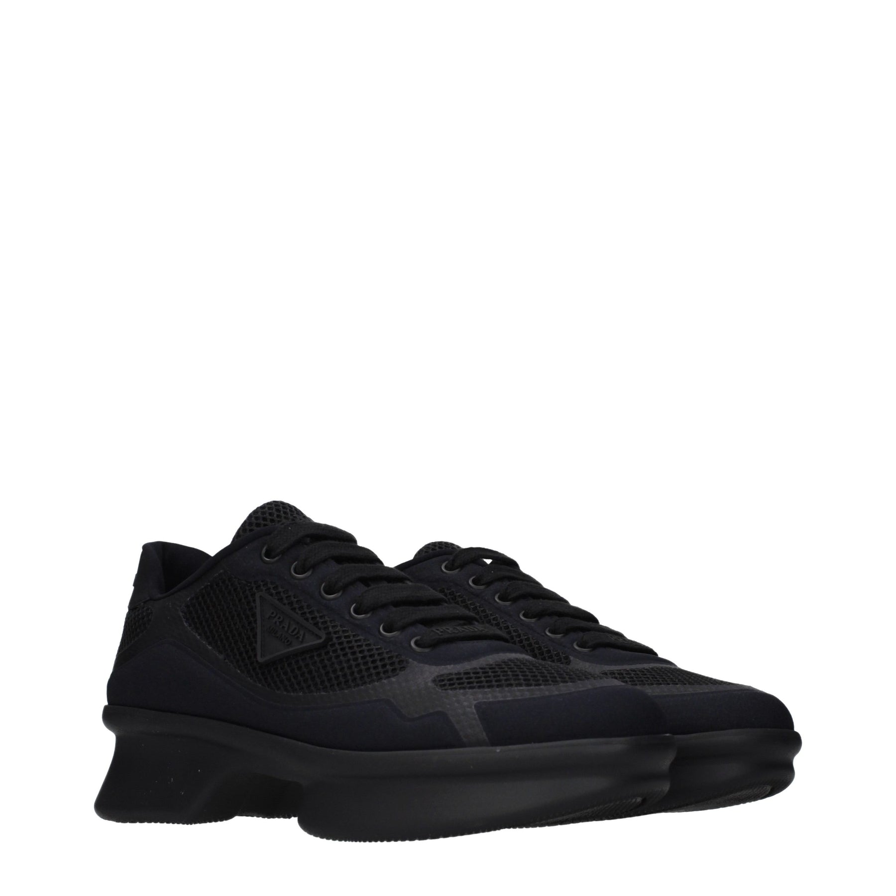 Prada Black Fabric Low Top Sneakers | Regal Royce