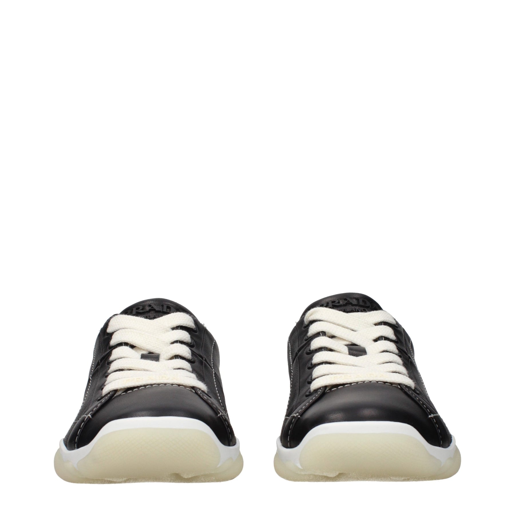 Prada Black Leather Sneakers | Regal Royce