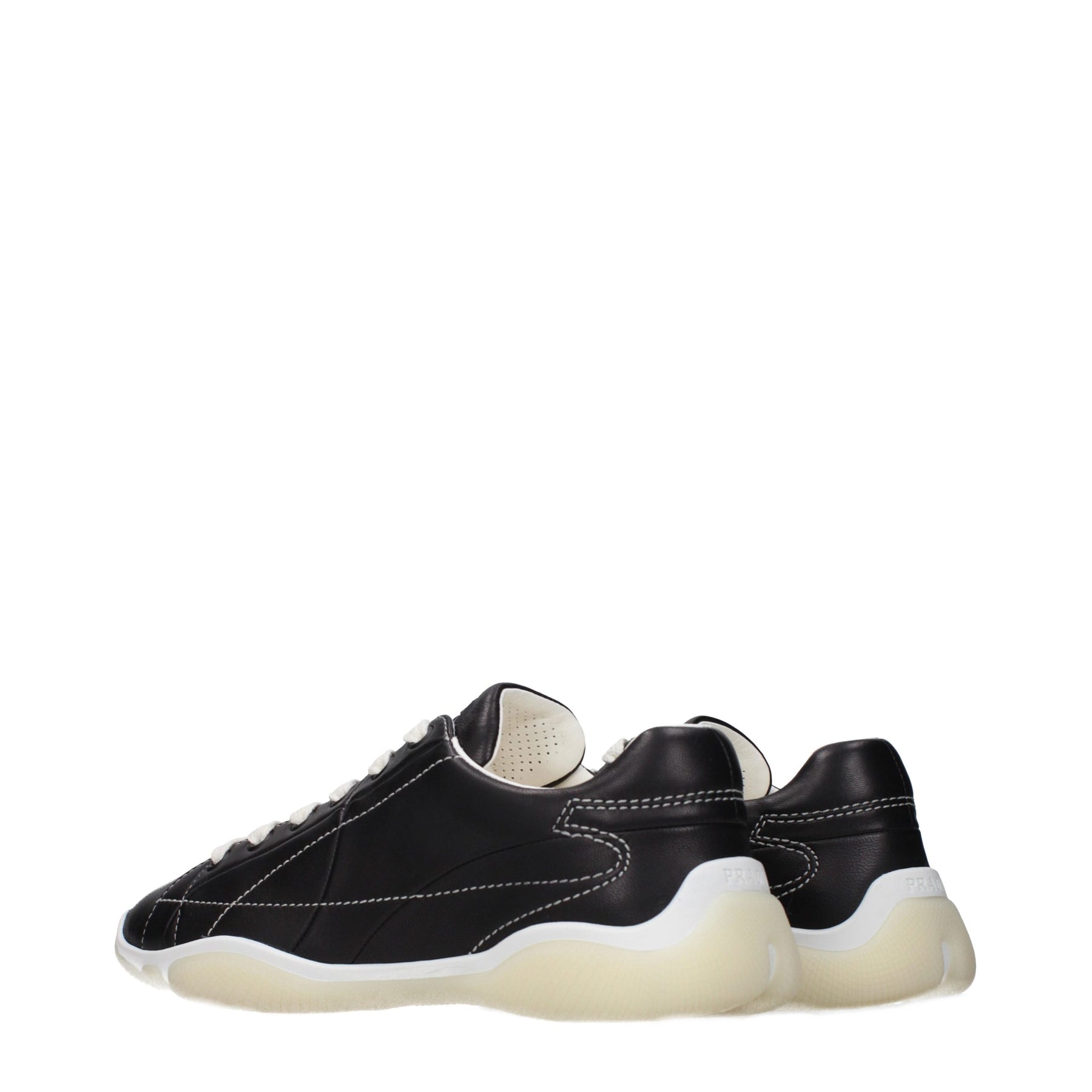 Prada Black Leather Sneakers | Regal Royce