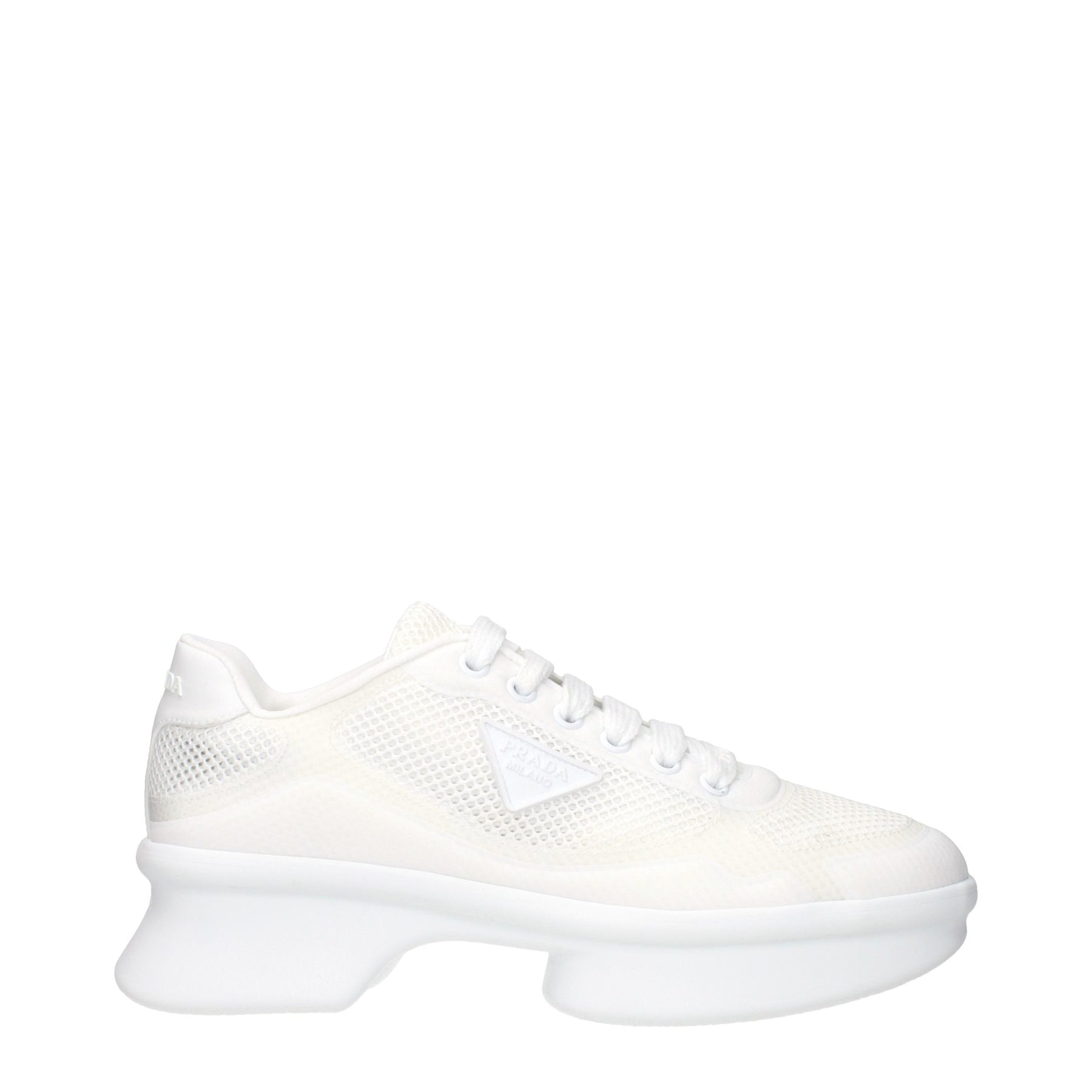 Prada White Fabric Low Top Sneakers | Regal Royce