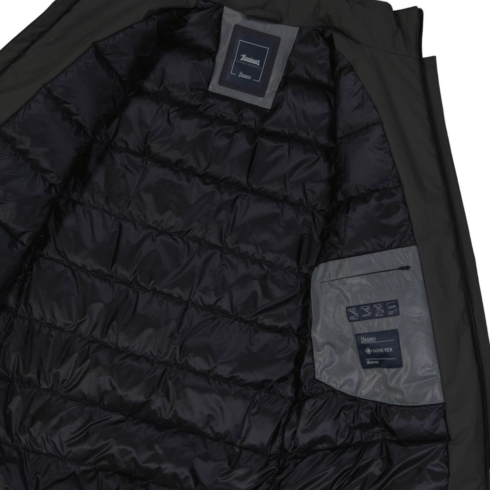 Herno Gray Polyester Coat | Regal Royce