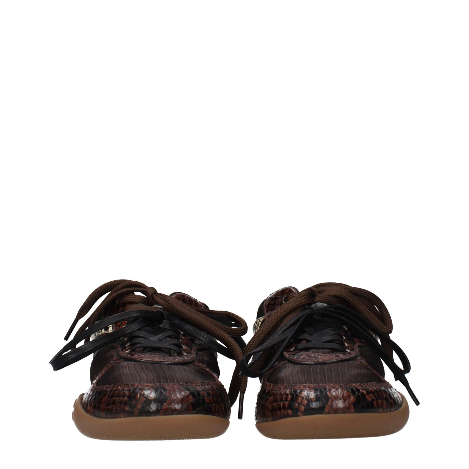 Miu Miu Brown Fabric Low Top Sneakers | Regal Royce