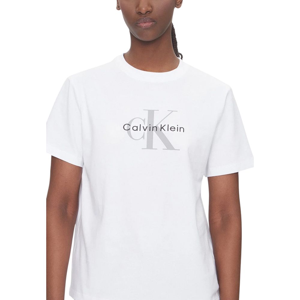 Calvin Klein Jeans White Cotton T-Shirt | Regal Royce