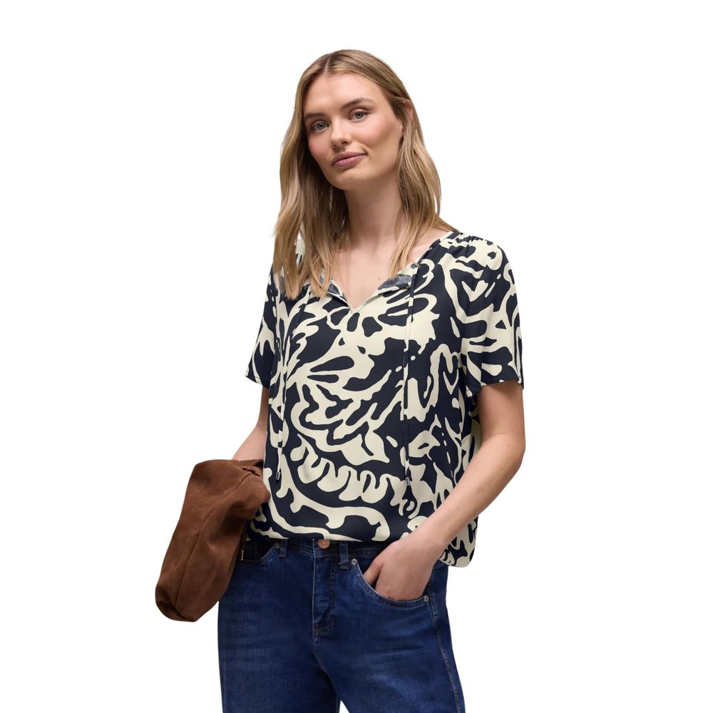 Street One Blue Viscose Blouse | Regal Royce