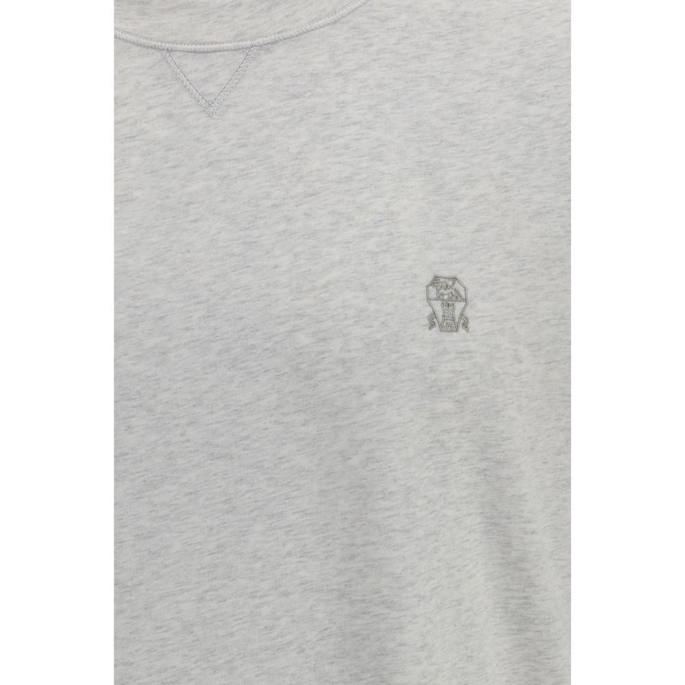 Brunello Cucinelli Gray Cotton T-Shirt | Regal Royce