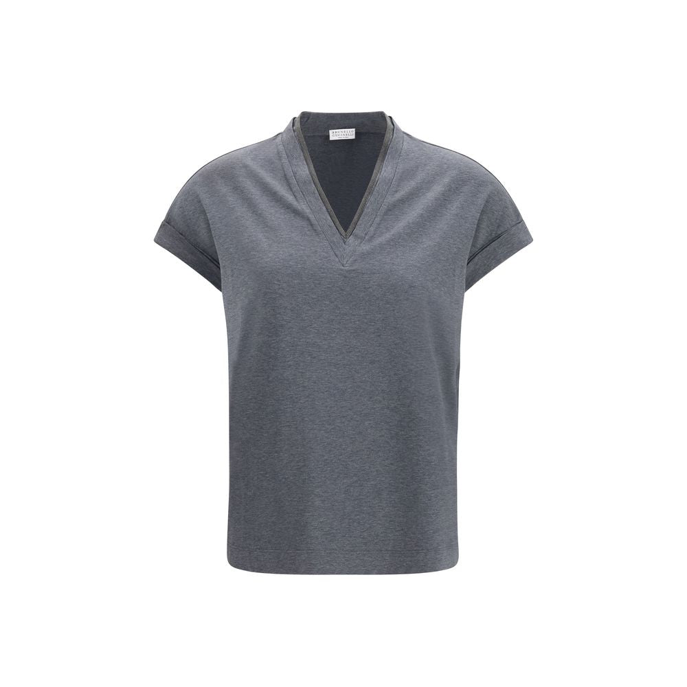 Brunello Cucinelli Gray Cotton T-Shirt | Regal Royce