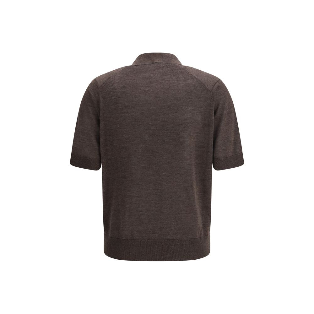 Loulou De Saison Brown Cashmere Polo Shirt | Regal Royce