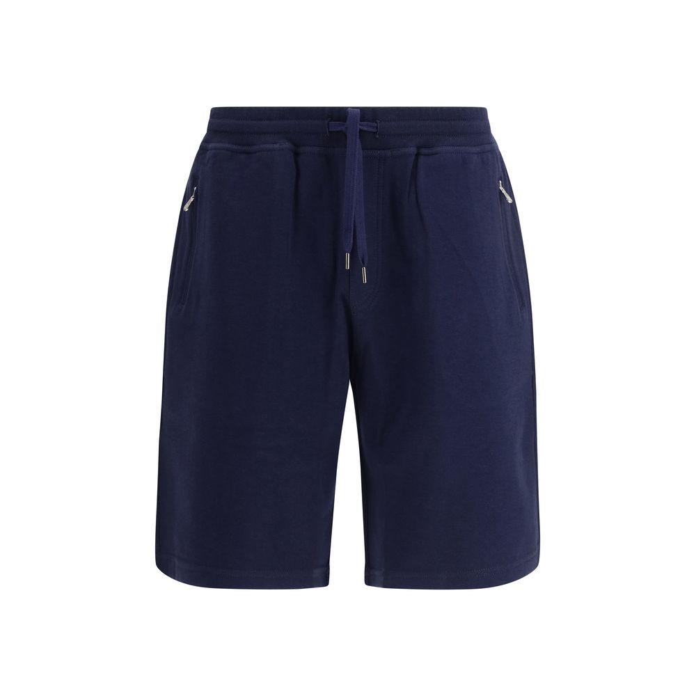 Brunello Cucinelli Blue Cotton Bermuda Shorts | Regal Royce