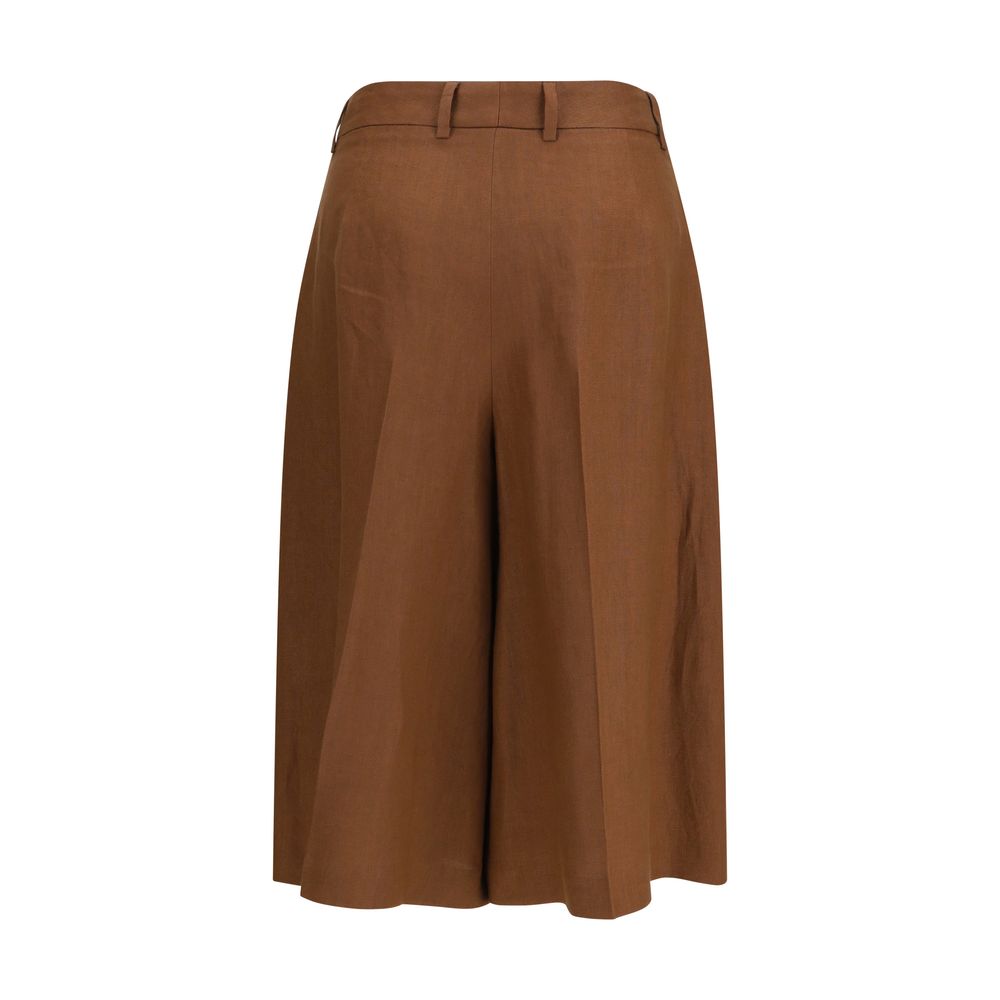 Lardini Brown Viscose Bermuda Shorts | Regal Royce