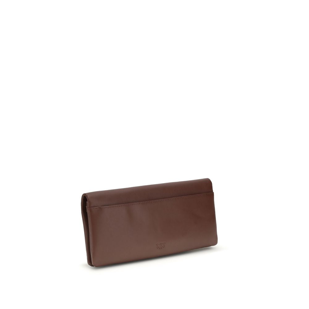 PINKO Bordeaux Calf Leather Bos Taurus Clutch Bag | Regal Royce