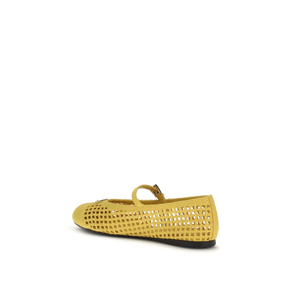 Prada Bicolor Cotton Ballet Flats | Regal Royce