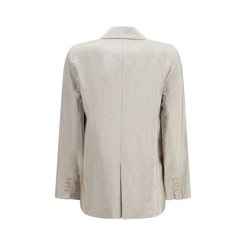 Forte_Forte Silver Cotton Blazer | Regal Royce