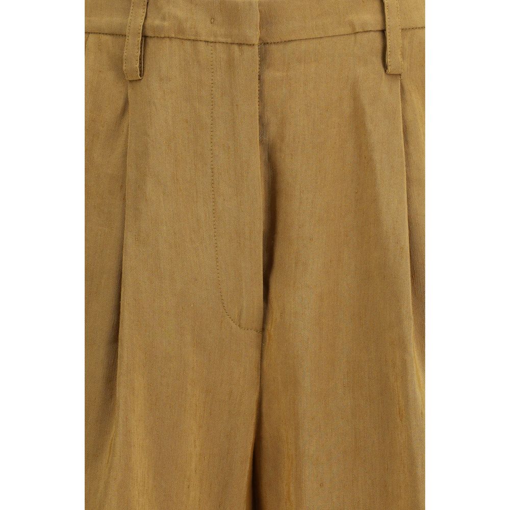 Forte_Forte Beige Linen Bermuda Shorts | Regal Royce