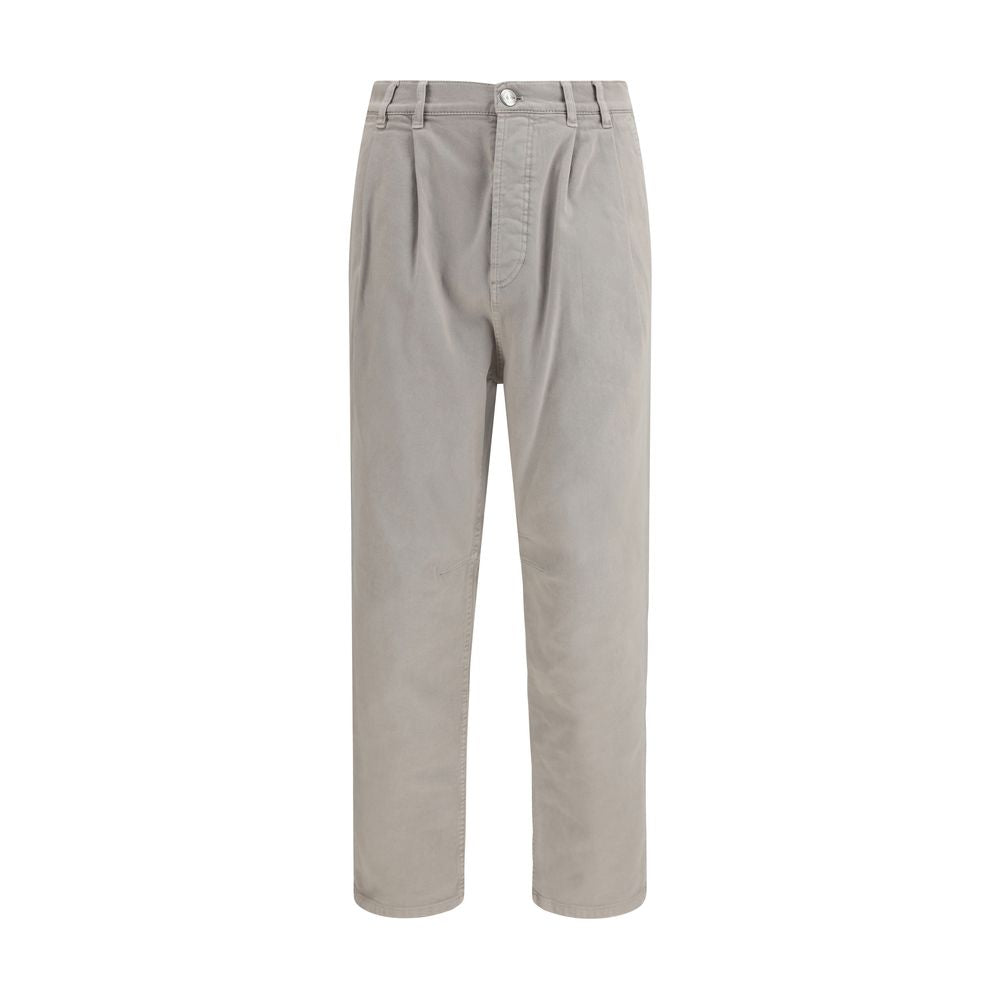 Brunello Cucinelli Brown Cotton Casual Pants | Regal Royce