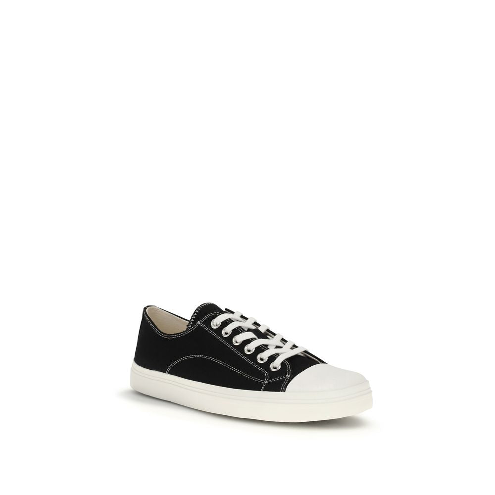 Moschino Black Cotton Low Top Sneakers | Regal Royce