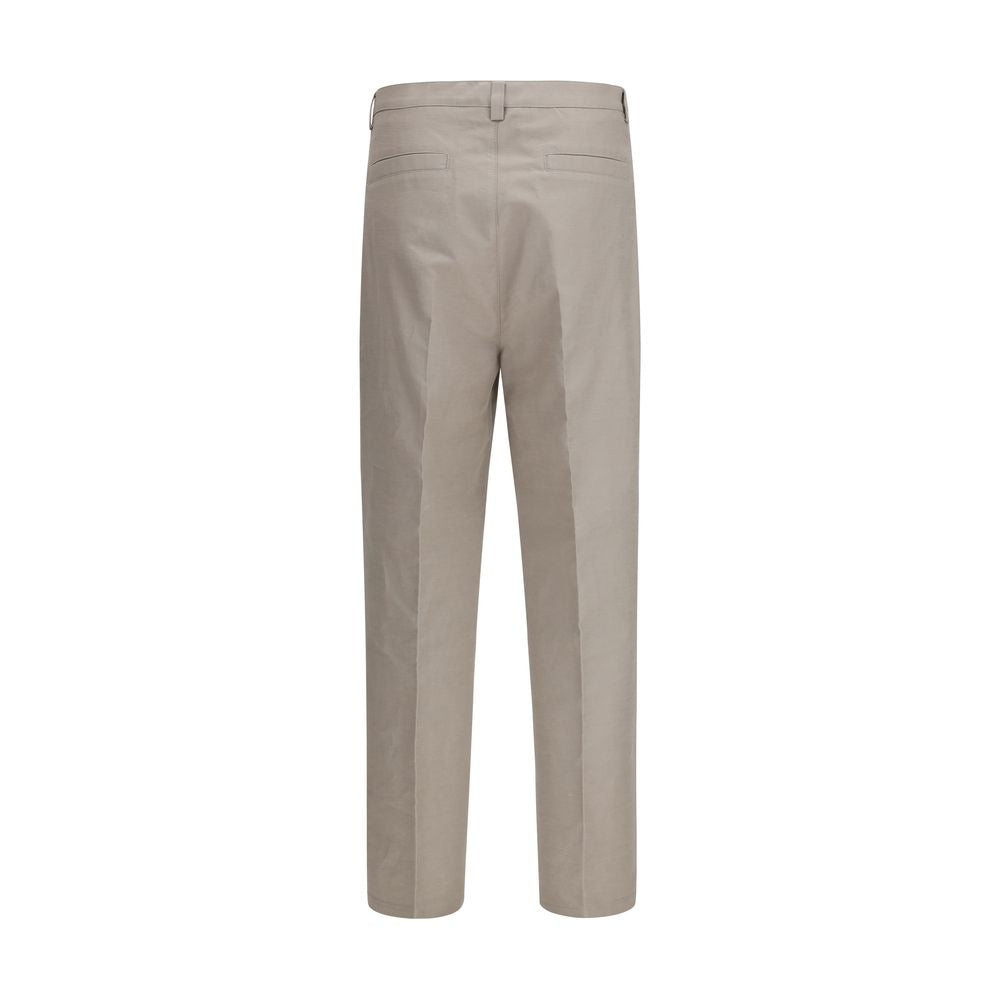 Brunello Cucinelli Beige Cotton Dress Pants | Regal Royce