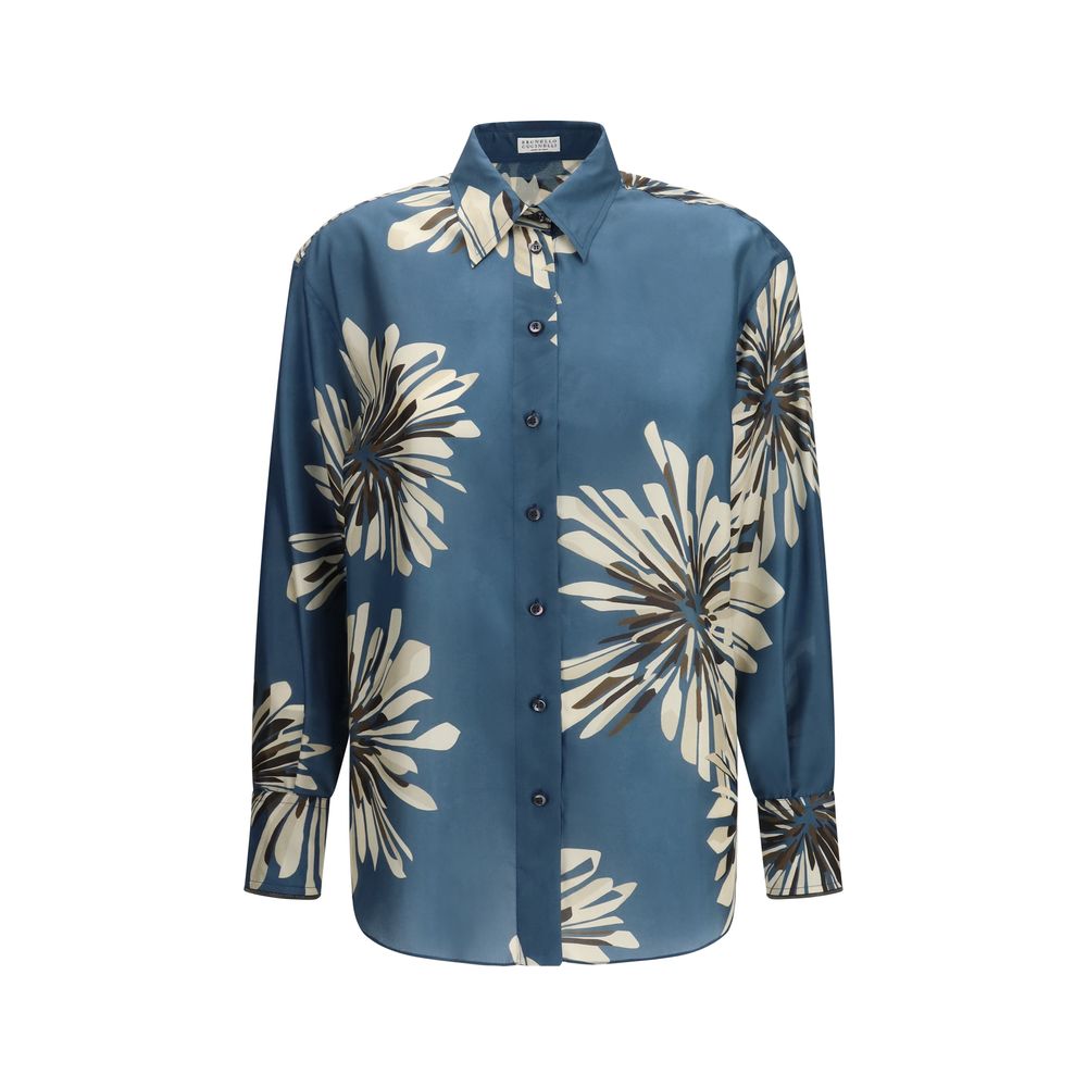 Brunello Cucinelli Multicolor Silk Pattern Shirt | Regal Royce