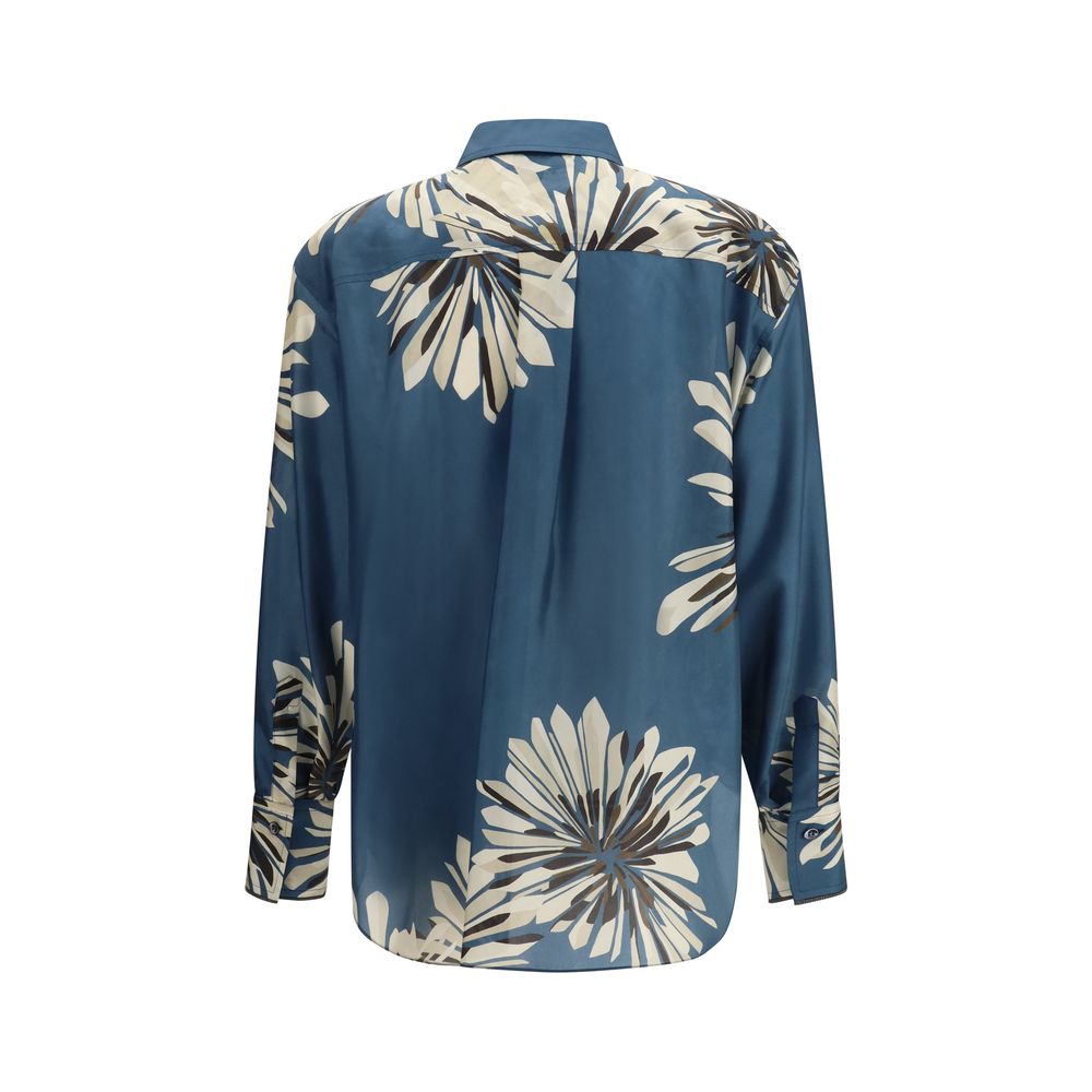 Brunello Cucinelli Multicolor Silk Pattern Shirt | Regal Royce