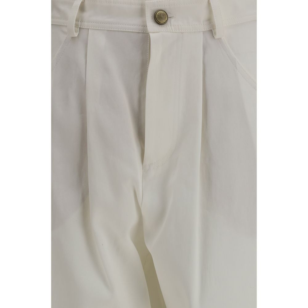 Brunello Cucinelli Beige Silk Casual Pants | Regal Royce