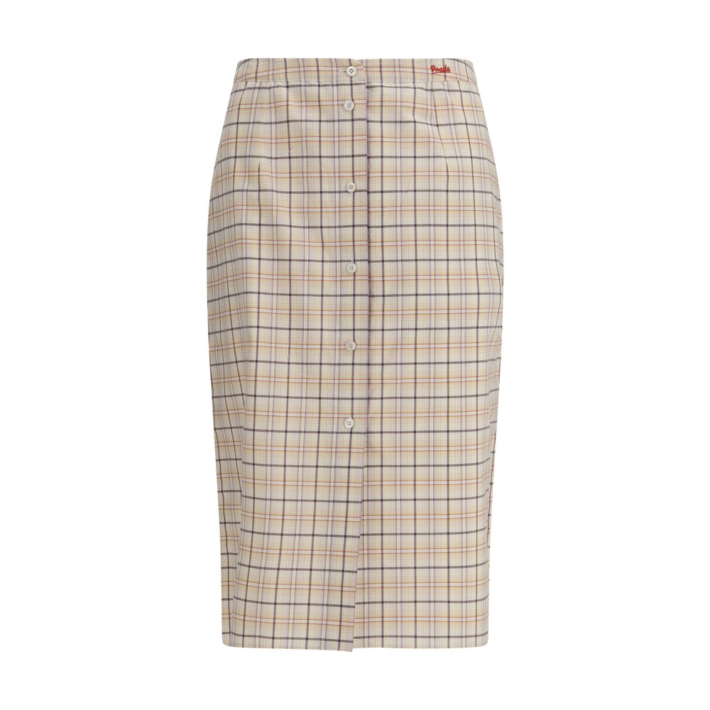 Prada Multicolor Cotton Midi Skirt | Regal Royce