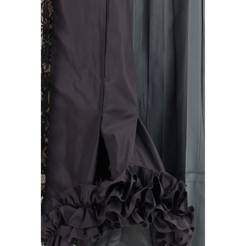 Prada Multicolor Silk Midi Skirt | Regal Royce