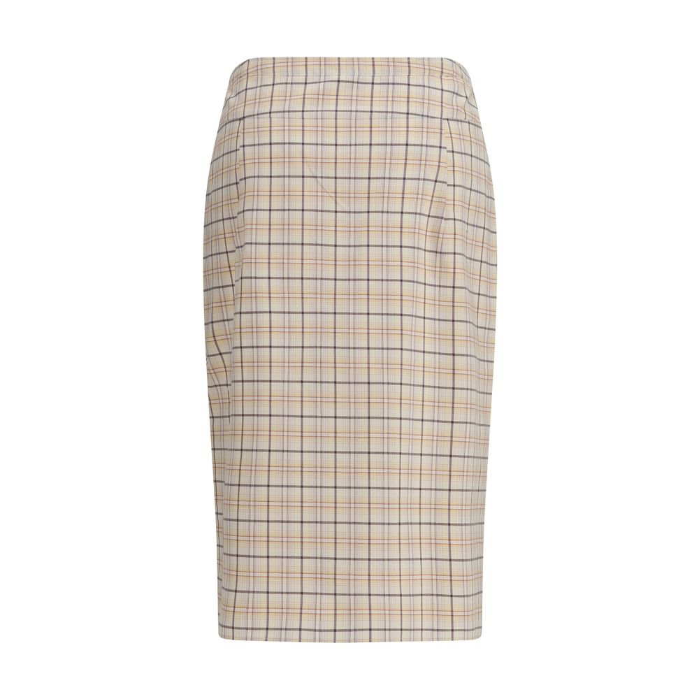 Prada Multicolor Cotton Midi Skirt | Regal Royce