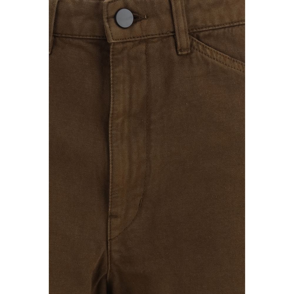 Lemaire Brown Cotton Casual Pants | Regal Royce