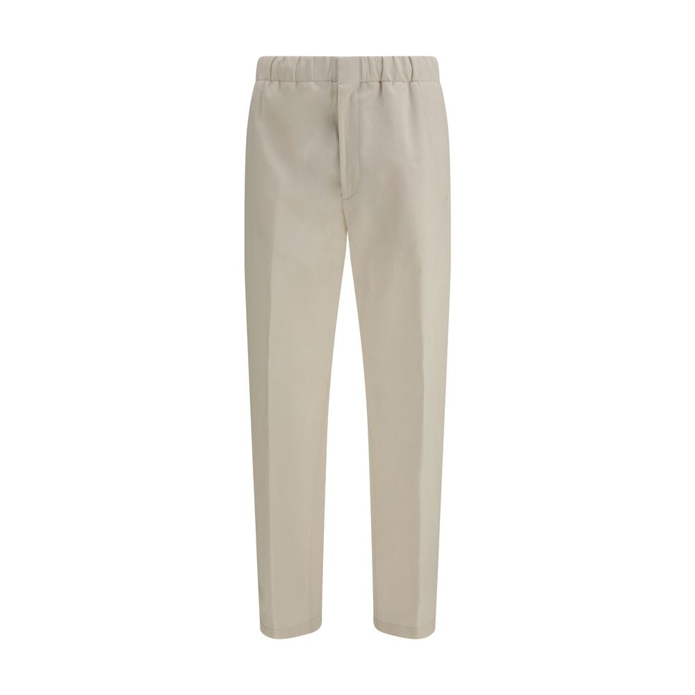 Lardini Beige Cotton Casual Pants | Regal Royce