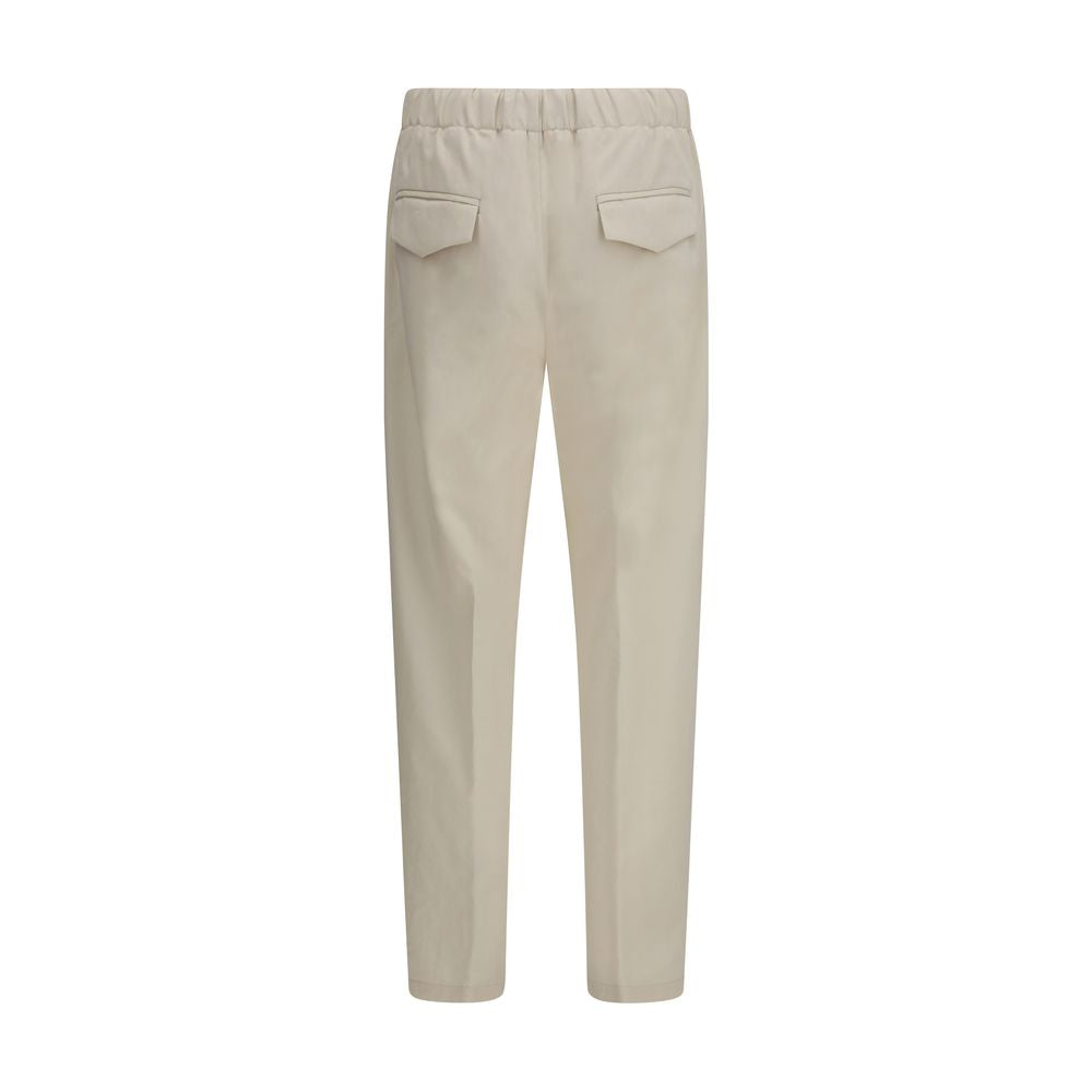 Lardini Beige Cotton Casual Pants | Regal Royce