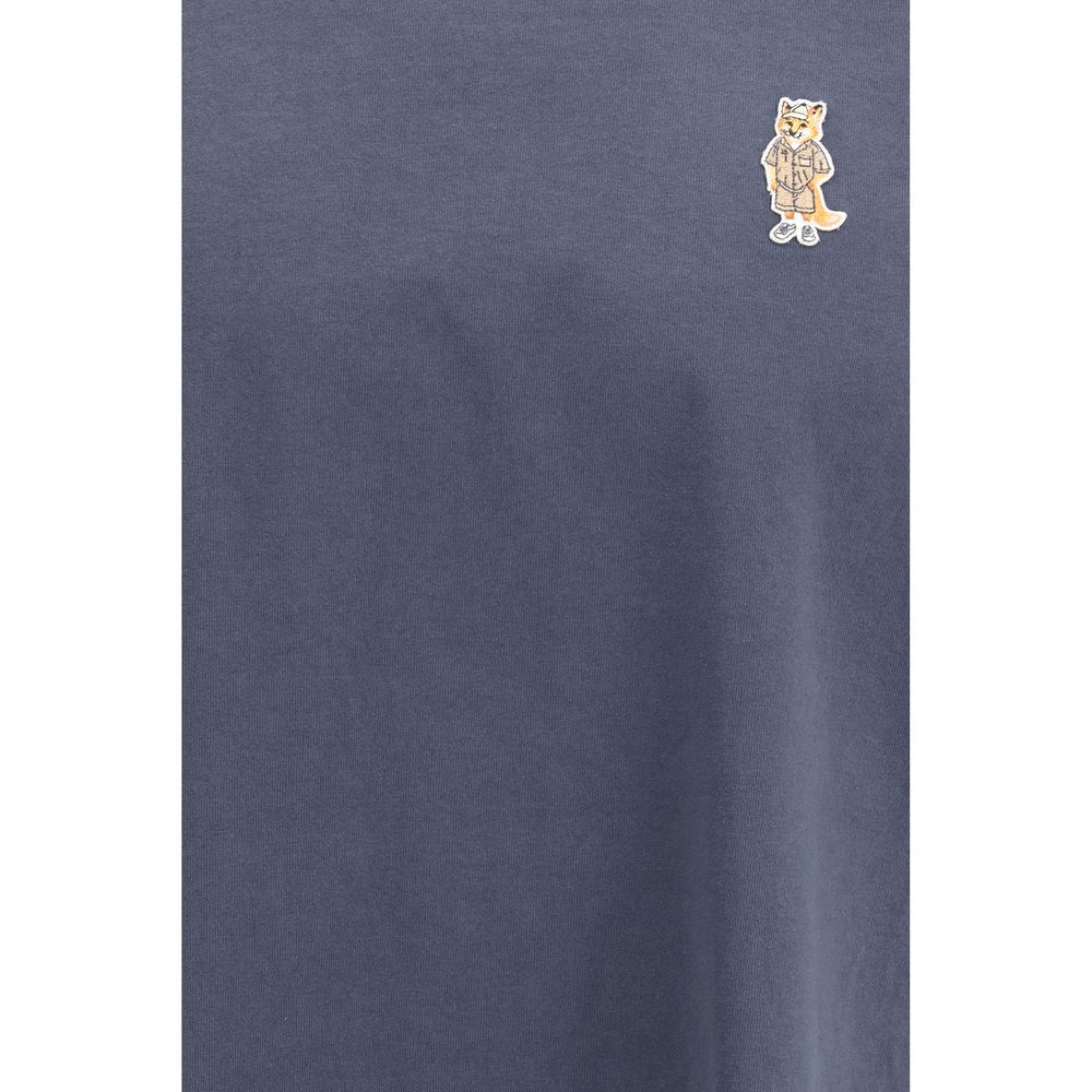 Maison Kitsuné Blue Cotton T-Shirt | Regal Royce